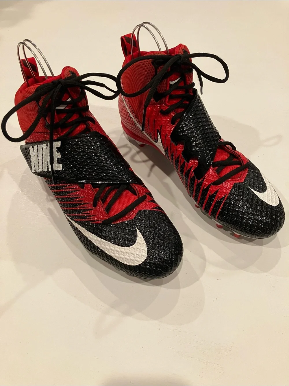 Nike | Red & Black Cleats with White Swoosh